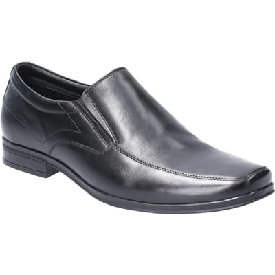 Hush Puppies Heren Billy Slip On Leather Shoe (Zwart)