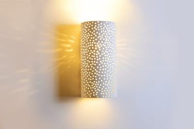 Integral wandlamp Veria decoratief overschilderbaar gips voor 1x lichtbron | E14 | Max 1X40W exclusief