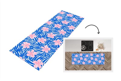 Keukenloper - Loper keuken - Hawaii - Bloesem - Tropisch - Patronen - 150x50 cm - Keukenloper vinyl