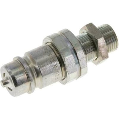 Stalen DN 12.5 Hydraulische Koppeling Insteeknippel 12 mm L Knelring Schotkoppeling ISO 7241-1 A/8434-1 D 20.5mm