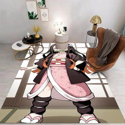 Demon Slayer Tapijt Cartoon Woonkamer Slaapkamer Keuken Bank Tafel Balkon Kleed Antislip Wasbare Mat Prachtige Sieraden 50X80CM