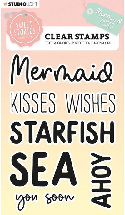 Studio Light Sweet Stories Clear Stamp Quotes Large Mermaid Kisses