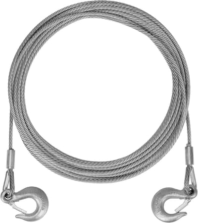 Gegalvaniseerde Lierkabel - Stalen Sleepkabel - Zware Taken Vervoeren - Robuuste Staalkabel - 06 cm x 152 m - Zilver