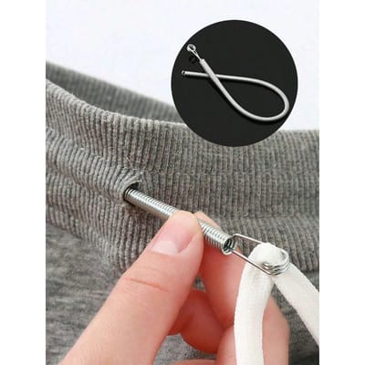 1 pièce Outil de Remplacement de Cordon de Serrage Flexible à Ressort | Inséreur de Bande Élastique 2-en-1 Pour Pantalons, Sweats à Capuche & Jupes | Kit Essentiels pour la Maison Multicolor