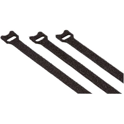 Hama Klittenband kabelbinder Om te bundelen (l x b) 200 mm x 12 mm Zwart 20 stuk(s)