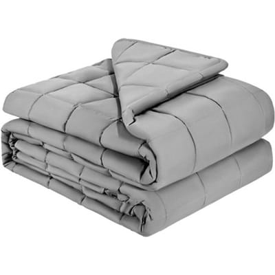 VEVOR verzwaarde deken, 25 lbs (11,3 kg), therapiedeken 60" x 80" (1524 x 2032 mm), Queen-formaat, zware deken met glasparels, geschikt voor volwassenen van 250-300 lbs (113-140 kg), angst- en stressverlichting, grijs