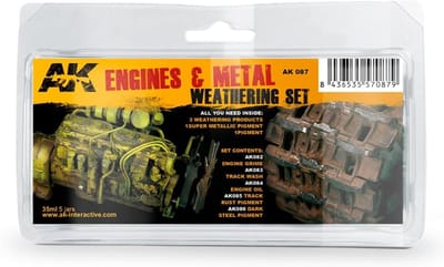 Modelbouw Verfset - Metaal Effecten - Motor Detailering - Complete Set - 175 ml Totaal