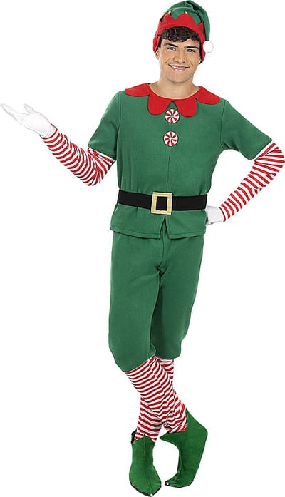 FUNIDELIA Elven Kostuum voor mannen - Kerst Elf - Maat: M - Groen