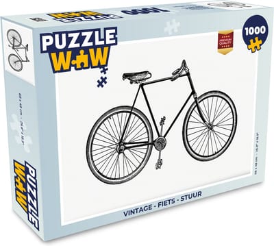 Puzzel Vintage - Fiets - Stuur - Legpuzzel - Puzzel 1000 stukjes volwassenen