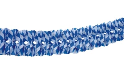 Guirlande extra groot, papier Ø 16 cm · 10 m Beiers blauw brandvertagend