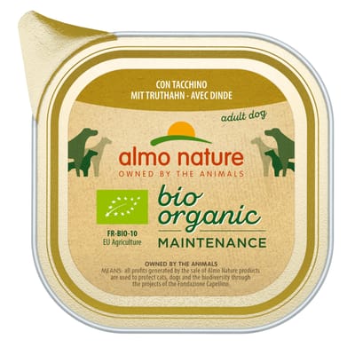 6x100g Almo Nature BioOrganic Maintenance Kalkoen Hondenvoer