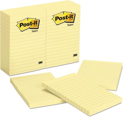 Post-its zelfklevende notitieblokjes 10x15 cm gelinieerd met 100 vellen