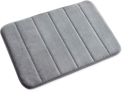Douchemat - 40 x 60 cm - Douchemat Antislip Voor Douche - Badmat van Memory Foam - Antislip Badkamermat - Zacht en Comfortabel - Sneldrogend Badkamerkleed - Grijs