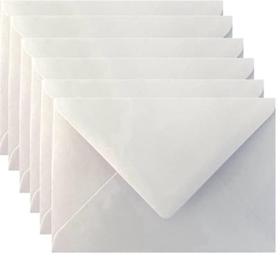 Wenskaartenveloppen - Klein Pakje van 6 luxe enveloppen - 17,5 x 12,5cm