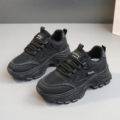 Nieuwe Lente en Zomer Veelzijdige Papa Schoenen Casual Mesh Schoenen Ademend Hoogteverhogend Dikke Zool Damesschoenen Sport Trend 40
