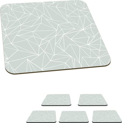 Onderzetters voor glazen - Netwerk - Driehoek - Patronen - 10x10 cm - Glasonderzetters - 6 stuks