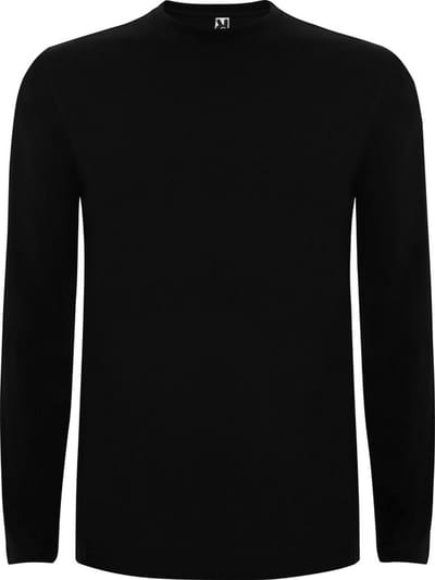 Zwart Effen t-shirt lange mouwen model Extreme merk Roly maat M