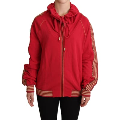 Rode Coltrui Met Rits Hoodie