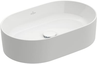 Villeroy & Boch Collaro - Waskom op blad, 56x36 cm, CeramicPlus, alpine wit 4A1956R1