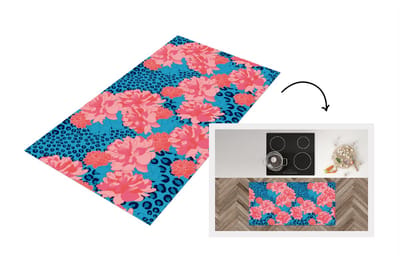 Keukenloper - Loper keuken - Patronen - Jungle - Bloem - Luipaard print - 120x60 cm - Keukenloper vinyl