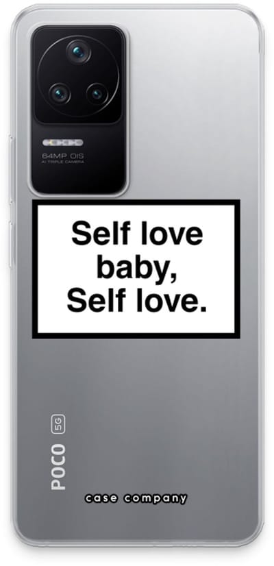 Case Company® - Hoesje geschikt voor Xiaomi Poco F4 hoesje - Self love - Soft Cover Telefoonhoesje - Bescherming aan alle Kanten en Schermrand