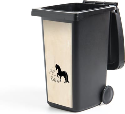 Container sticker Hold your horses - Quotes - Paarden - Spreuken - 44x98 cm - Kliko sticker
