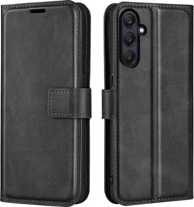 Coverup Hoesje - Geschikt voor Samsung Galaxy A26 Hoesje - Coverup Deluxe Book Case - Zwart