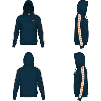 Kappa 222 Banda Madison Hoodie Blauw L Man