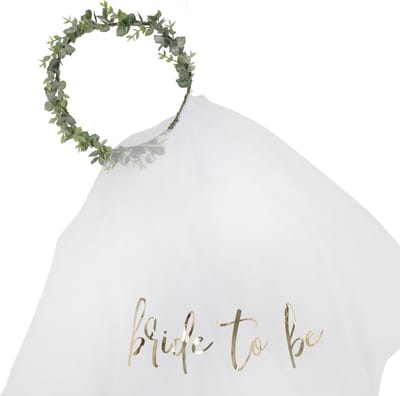 Boland - Sluier Bride to Be met eucalyptuskroon