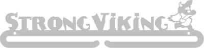 Strong Viking Medaillehanger RVS (35cm breed) - Nederlands product - sportcadeau - obstacle - topkado - medalhanger - medailles - verjaardag - muurdecoratie