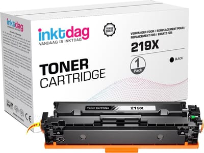 Inktdag Compatibele HP 219X BK / 219X Zwart Toner Cartridge – Vervanging voor HP 219 Toner – Hoge Capaciteit – Geschikt voor HP Color Laserjet Pro MFP 3302fdwg 3302sdwg 3302fdng 3302fdw 3302sdw 3202fdn 3202dw 3302dn