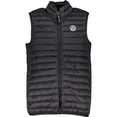 Gequilted Vest Zwart Stijl 23213