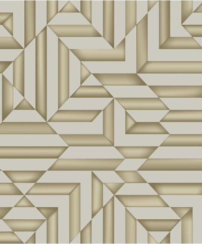 Galactik ruit/streep beige/goud L858-08