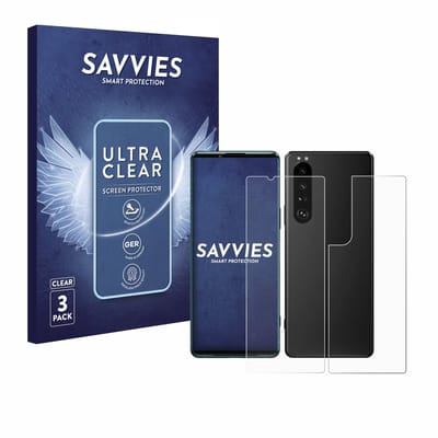 Savvies - Screenprotector voor Sony Xperia 5 III (Voor+Achter) - Folie Beschermfolie transparant 6 Stuks