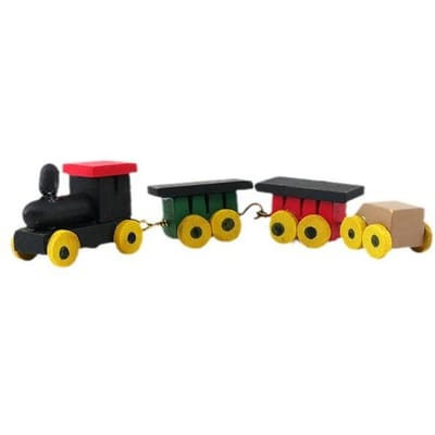 Poppenhuis Miniatuur Houten Mini Trein Ornamenten Kinder Cadeau Speelgoed Model Kerstfeest Kleuterschool Decor Meubels Scène Accessoire 1Pc