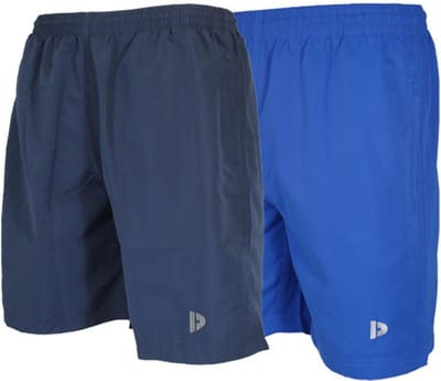 2-Pack Donnay - Micro Fibre Short (Ian) - Sportbroek - Heren - Navy/Active-blue (296) - maat S