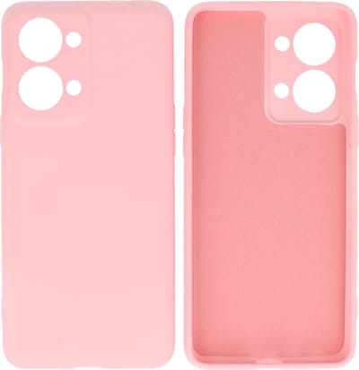 Hoesje Geschikt voor OnePlus Nord 2T - Fashion Telefoonhoesje Backcover - Siliconen Hoesje - Roze