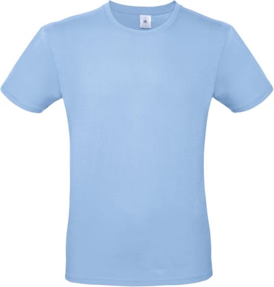 Classic E150 T-shirt B&C Collectie Sky Blue Maat XS