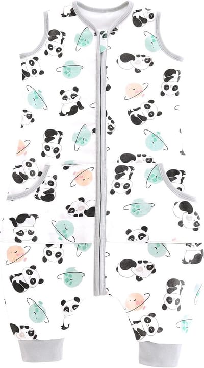 Babyslaapzak met voeten - Kinder trappelzak - Comfortabel slapen - 100% zacht katoen - 80 cm - Panda Planet