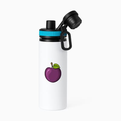 Hacebo® - pruim waterfles met draaidop blauw - Fruitschaal - fruit liefhebbers - steenvrucht - gezond eten - water fles - 850ML