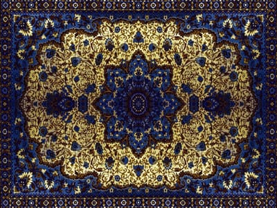 Vinyl | Vloerkleed vinyl | Persia Blauw/Goud | 195x300 cm