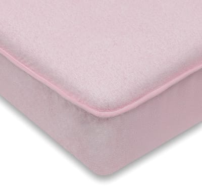 New Baby waterdicht badstof hoeslaken 120x60 cm roze - Matrasbeschermer