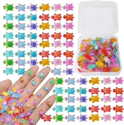 200 Stuks Mini Lichtgevende Hars Schildpadjes voor Diorama en Tuindecoratie