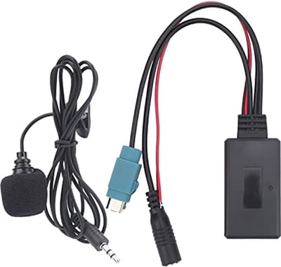 Bluetooth Carkit 5.0 AUX-adapter met Microfoonbedrading voor Autoradio's