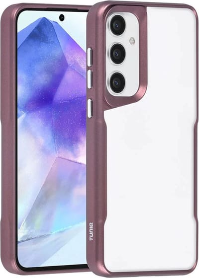 Multimedia & Accessoires TPU Back Cover Case Hoesje geschikt voor Samsung Galaxy A55 5G – Rood Randen – TPU – Siliconen - Zachte Plastic – Soft Case