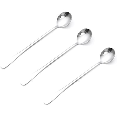 Lepels met lange steel Roestvrij staal Elegant Multifunctioneel Roerlepels voor Koffie Thee Dessert