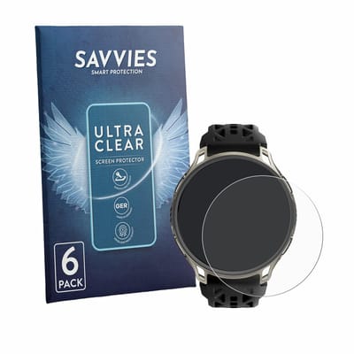 Savvies - Screenprotector voor Amazfit Cheetah 2 Pro - Folie Beschermfolie transparant 6 Stuks