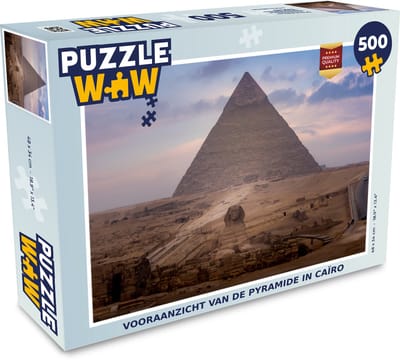 Puzzel Vooraanzicht van de Pyramide in Caïro - Legpuzzel - Puzzel 500 stukjes