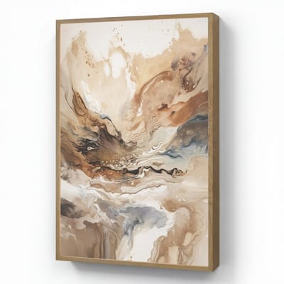 Wandlamp 70x100 cm - Oplaadbaar - Abstract - Kunst - Verf - Beige - Modern - Wandlampen binnen woonkamer - Slaapkamer lamp - Decoratieve nachtlamp - Vloerlamp draadloos