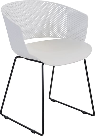 Orly tuinstoel polypropyleen wit (Set van 4)